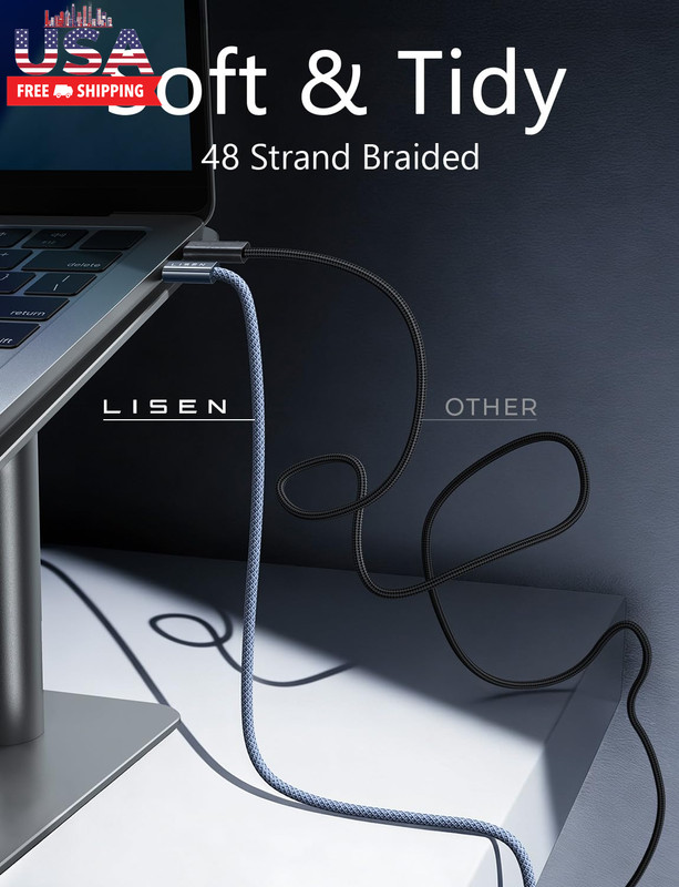 USB C to USB C Cable, 240W C to C Cable Fast Charging [6.6FT, 2 Pack] Type C Cha gallery