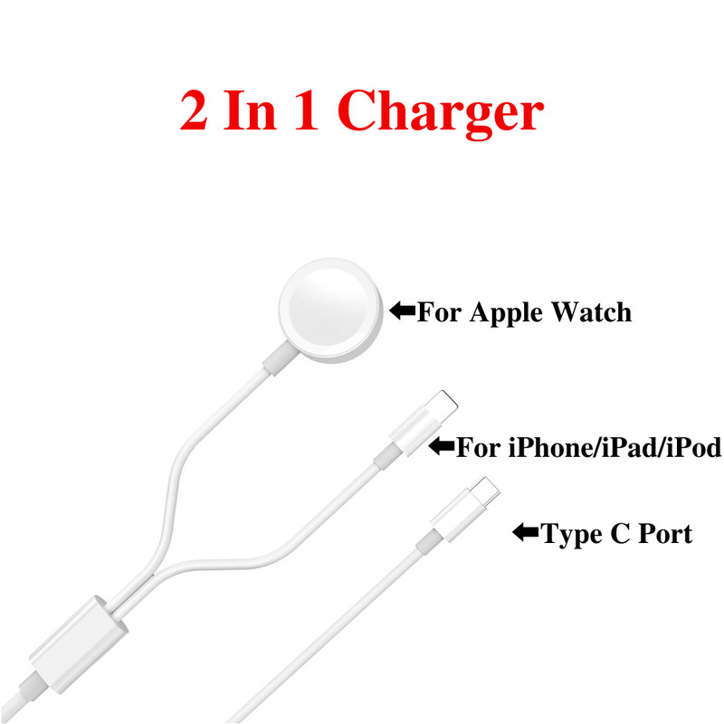 Magnetic Charging Dock USB C Charger for Apple Watch iWatch 8/7/6/5/4/3/2/1/SE