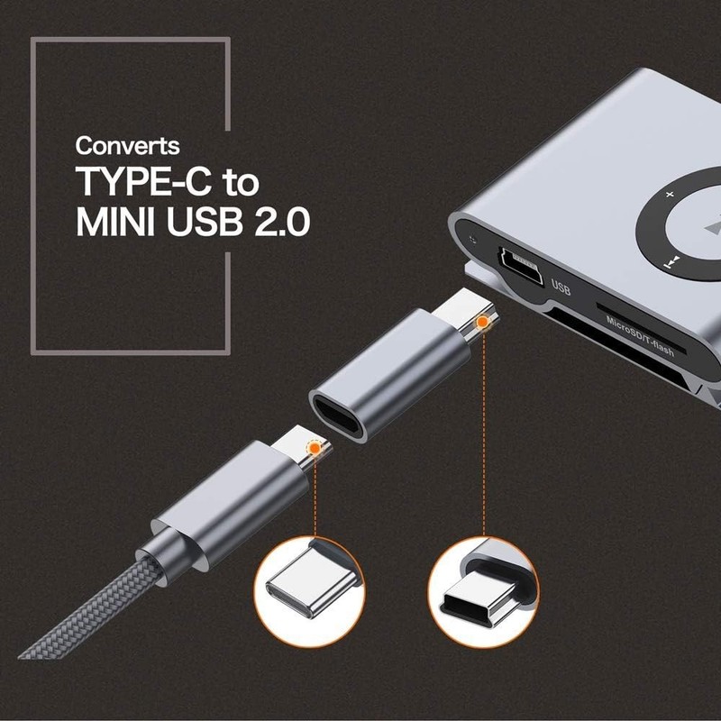 USB C to Mini USB 2.0 Adapter, (2-Pack)Type C Female to Mini USB 2.0 Male Conver gallery