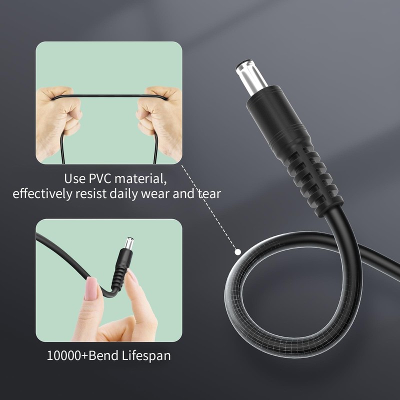 2Pack 3.28Ft USB-C to DC Adapter Cable 3.5mm Power Charge for Printer, CCTV, LED gallery