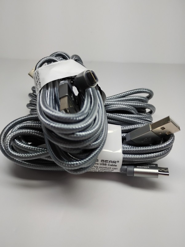 Micro USB-C Fabric Cable Grey 3 Pack gallery