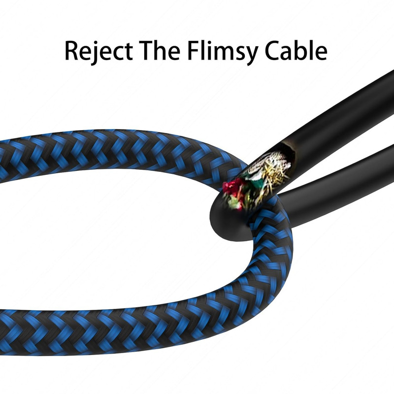USB C to USB C Cable Nylon Braided 60W 3/3/6/6/10 FT USB Type C Fast Charging Ca gallery