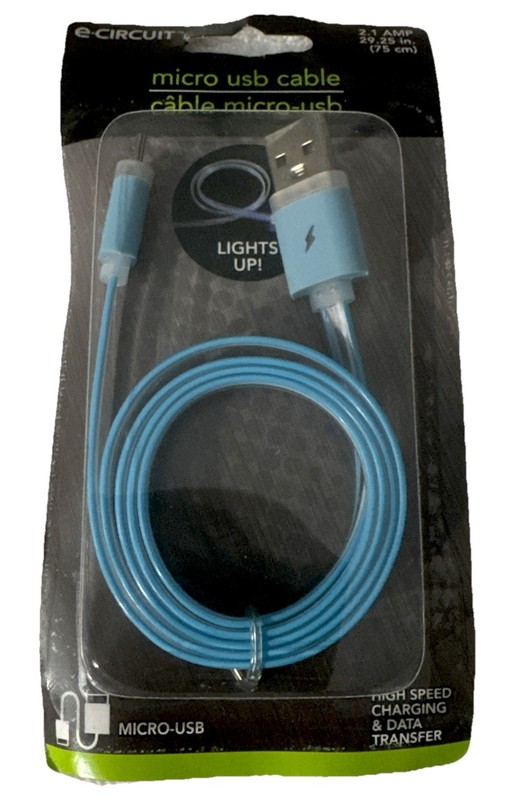 Light-Up Micro USB Cable – High Speed Charging & Data transfer by e-circuit