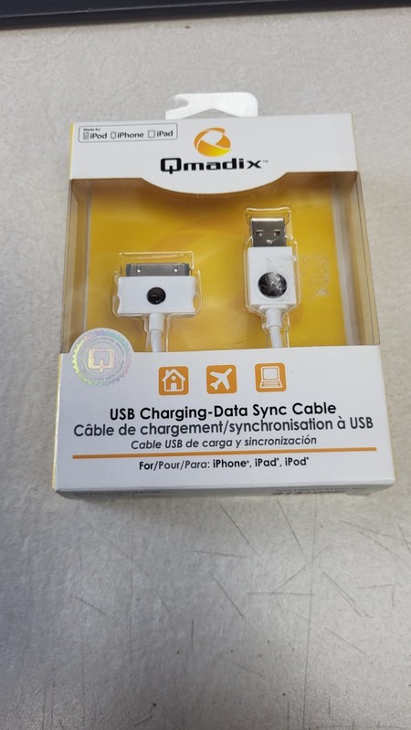 Qmadix USB Charging & Sync Data Cable for Apple iPad iPod iPhone Device – 4 FT