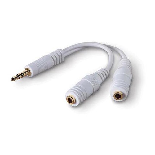 Headphones Splitter 3.5mm Earphone Adapter Dual Headset Port Audio for Tablets gallery
