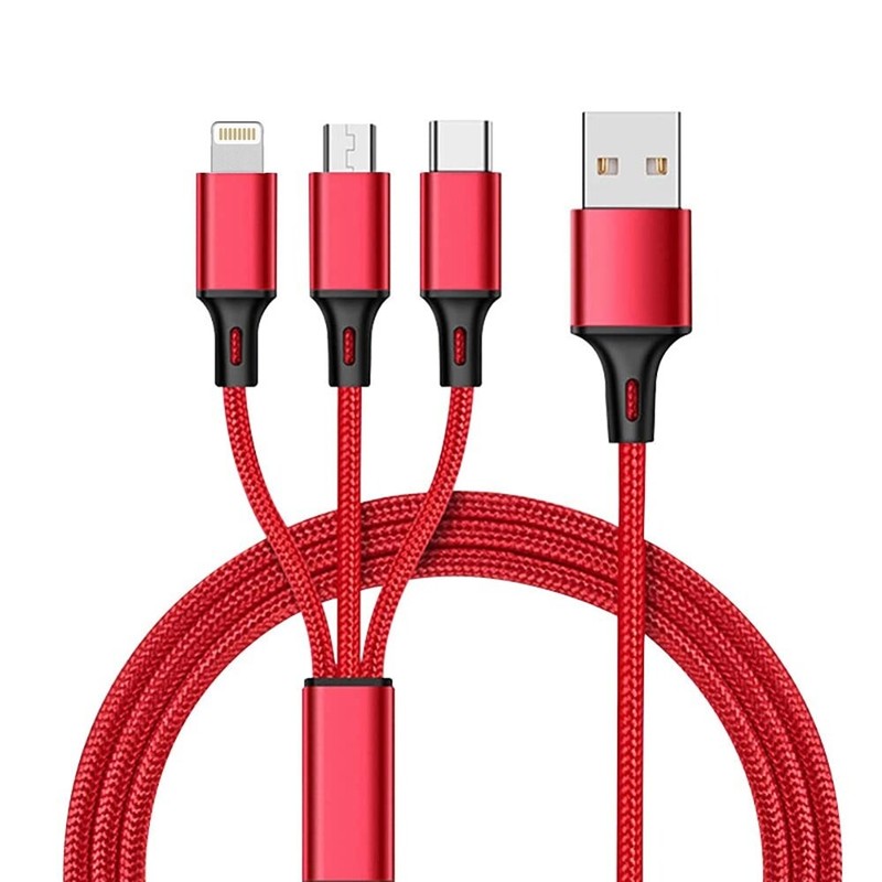 For Samsung Galaxy S22/Ultra/Plus – Power Cord 3-in-1 USB Cable Charging Wire