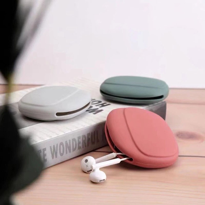Portable Bag Charging Cable, Silicone Data Cable Box,Headphone Organizer JQ gallery