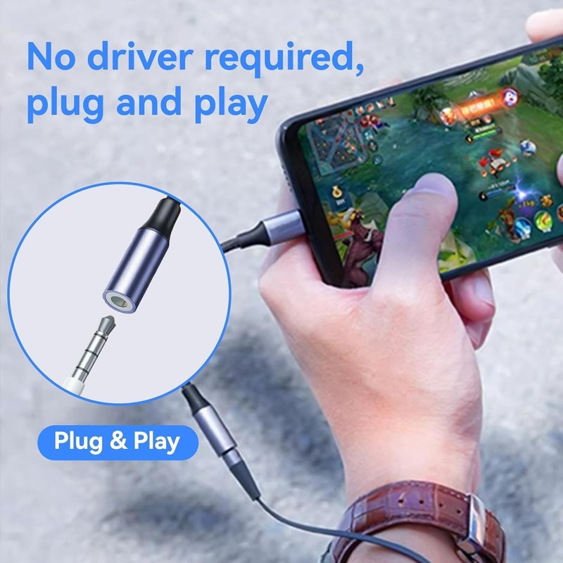 USB Type C to 3.5mm Headphone Jack Adapter, (2-Pack) USB C to Aux Female Audio gallery