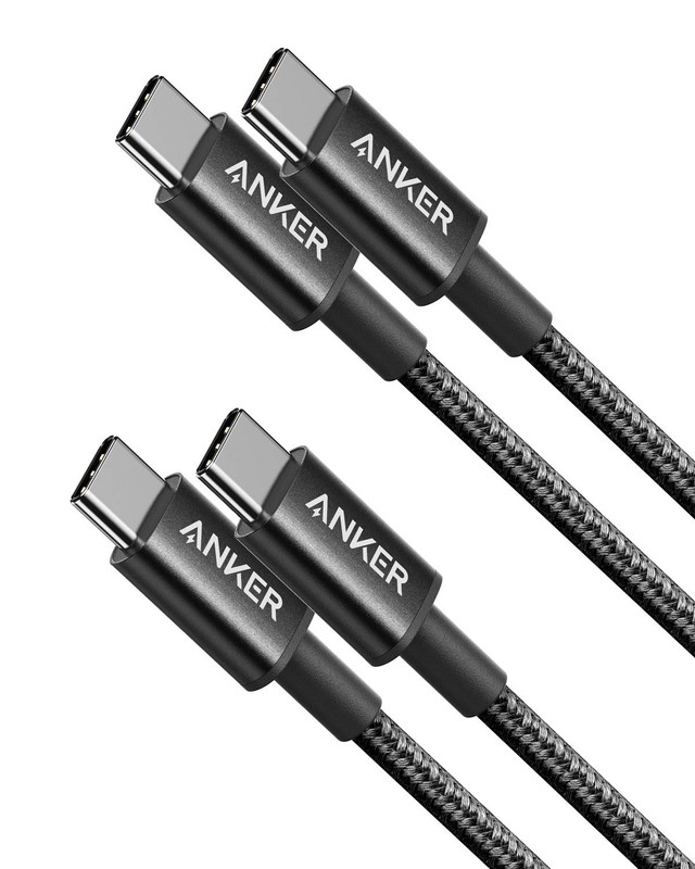 Anker USB C to USB C Cable, Type-C 60W Fast Charging Cable (3.3 FT, 2Pack)