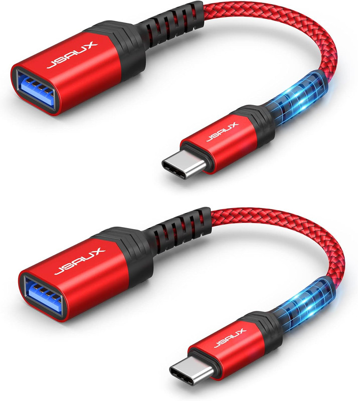 USB C to USB Adapter [2 Pack], Type C 3.0 OTG Cable on the Go Type C Male to USB