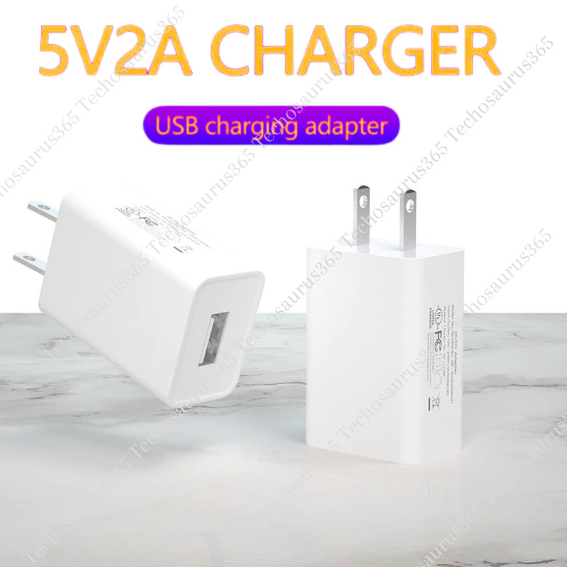 2Pack 10W USB Wall Power Adapter 5V 2A AC to DC US Plug Universal Fast Charger