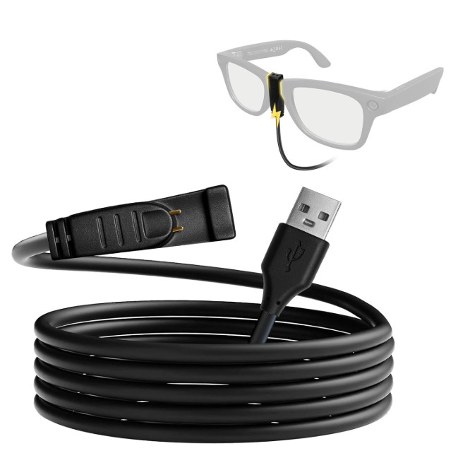 Lightweight USB Charger for RayBan Meta Accessories – Fast Clip-On Design