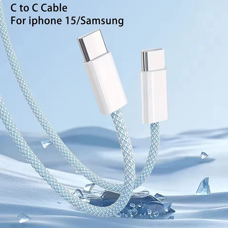 iPhone 15 16 17 Air Pro Max USB-C to C Cable PD Fast Charger Type C Cord 60W lot gallery