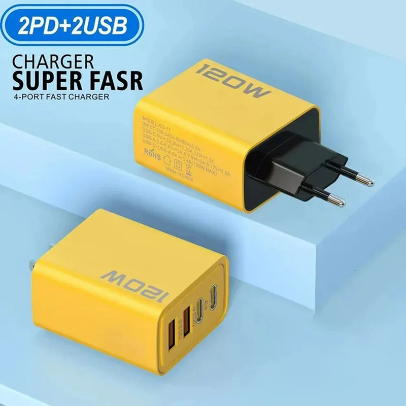 4-Port USB-C PD Charger QC3.0 Fast Charging Wall Adapter gallery