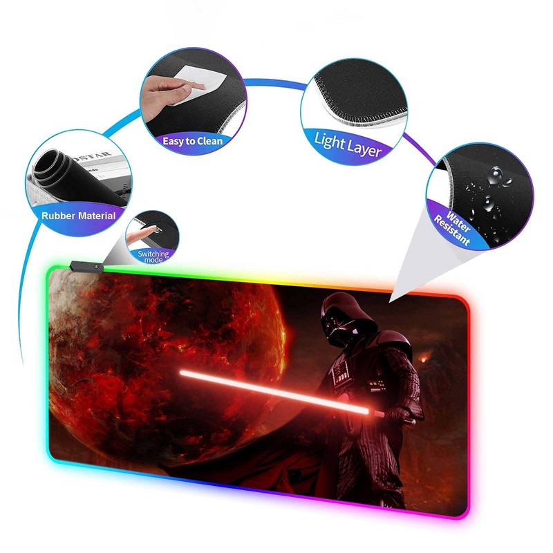 Large Gaming RGB Mouse Pad Custom Mouse Pads, Mousepad with Non-Slip Rubber B... gallery