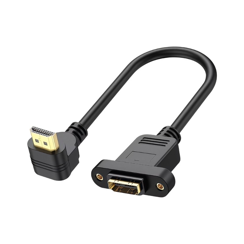 HDTV Right Angle Adapters 0.5M Short Cable for Wall Mount and Panel Fixing