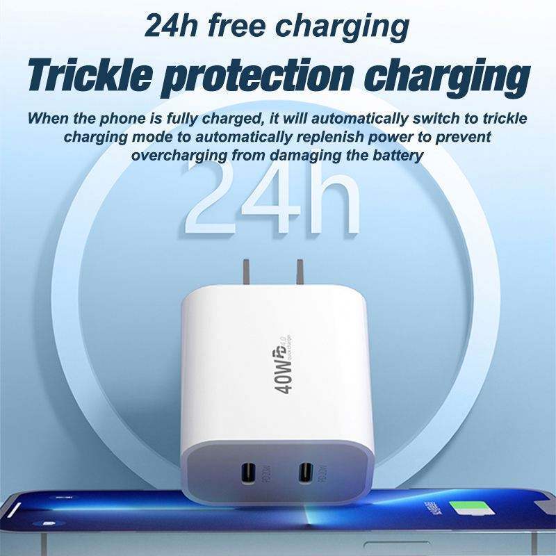 Type C 40W Fast Charger Block PD USB C Cable For iPhone Air 17 16 15 Pro Samsung gallery