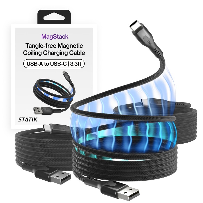 MagStack USB to USB Cable, A to Charger Fast Charging Charger Cord, On The Go...