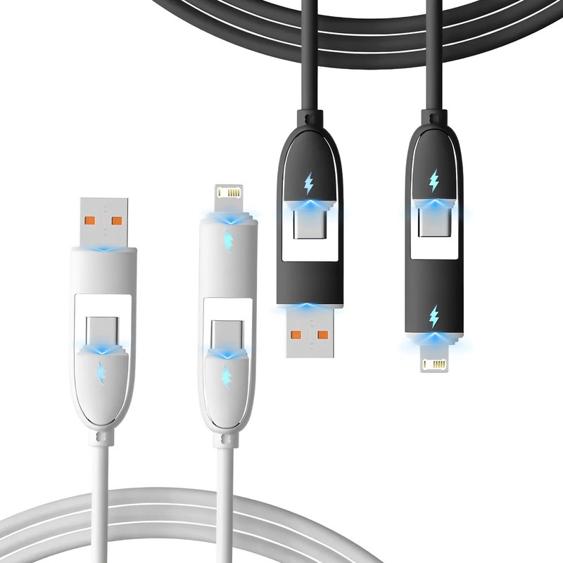 USB-C 2 in 2 Charger Cable 240w Fast charging Cord Usb Type C For iPhone gallery