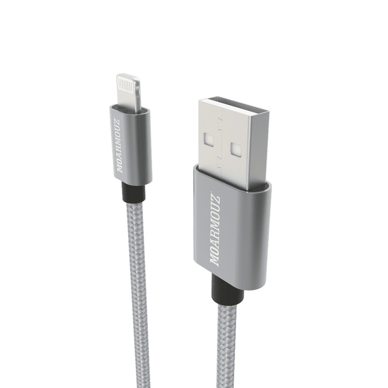 MoArmouz Lightning to USB Charge and Sync Cable MFI Certified Grey – 1M