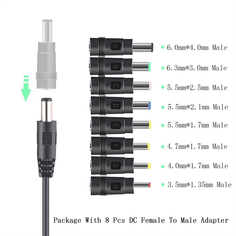 5V to DC 12V Universal USB Power Boost Cable 2.1x5.5mm Charger Cord With 8 Tips gallery