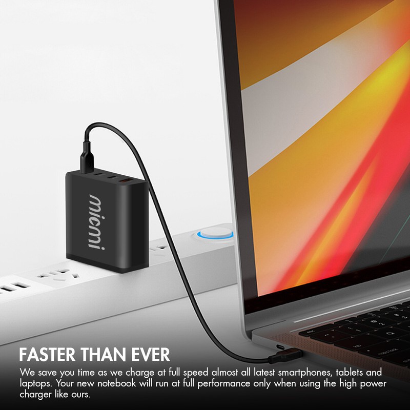 100W PD GaN Wall Charger 3 TYPE C And 1 Fast USB For iPhone iPad Macbook Laptop gallery