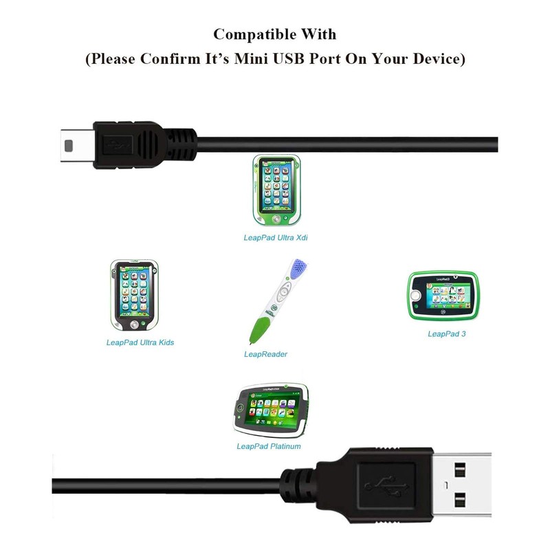 Leapfrog Replacement Charger - 5 FT Black Power Supply Cable 5 Feet, gallery
