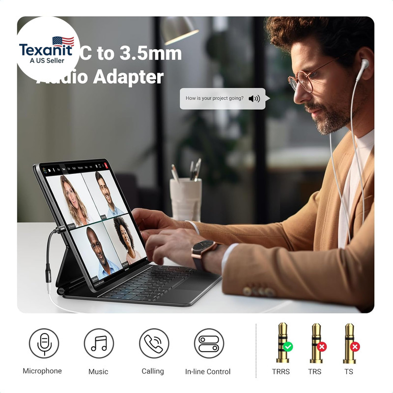 UGREEN USB C to 3.5Mm Audio Adapter Type C to Headphone Aux Jack Dongle 24Bit/96 gallery
