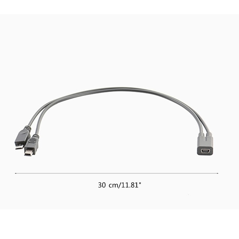 Mini USB Splitter Mini 5p Female to Mini 5p Male+micro Male Extender Cable gallery