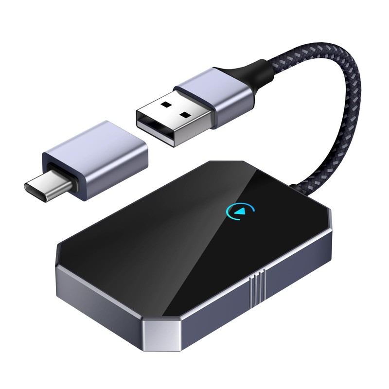 Wireless Carplay Adapter for iPhone, 2025 Upgraded Converts Wired to Apple Ca…