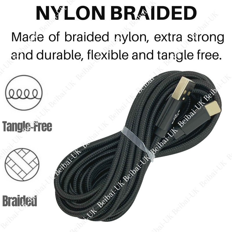 5Pack 10Ft Braided USB Charging Cable Lot For iPhone 12 11 8 7 Plus Charger Cord gallery