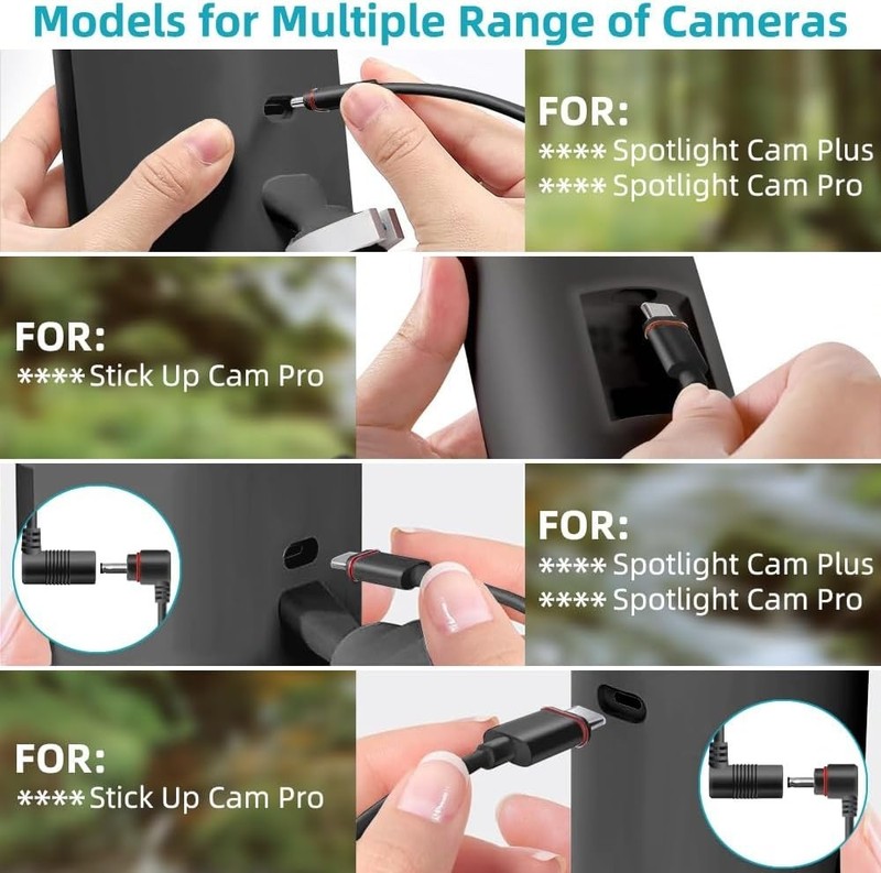 2PCS Barrel Plug to USB-C Adapter for Ring USB C Outdoor Cameras, Barrel Adapter gallery