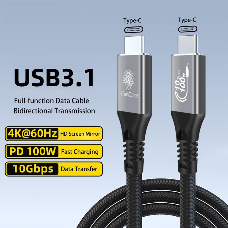 USB C to USB C Cable 16.5ft,USBC 3.1 Gen2 10Gbps Data Transfer,100W Long Fast... gallery