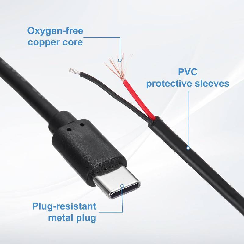 USB C to DC Power Cable 15V 3A 45W 5.5X2.1Mm 1.3Ft USB C to DC Barrel PD Trigger gallery