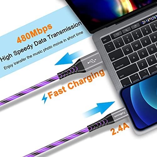 LED iPhone Charger Cord Light Up Lightning Cable | MFi Certified Apple Charge... gallery