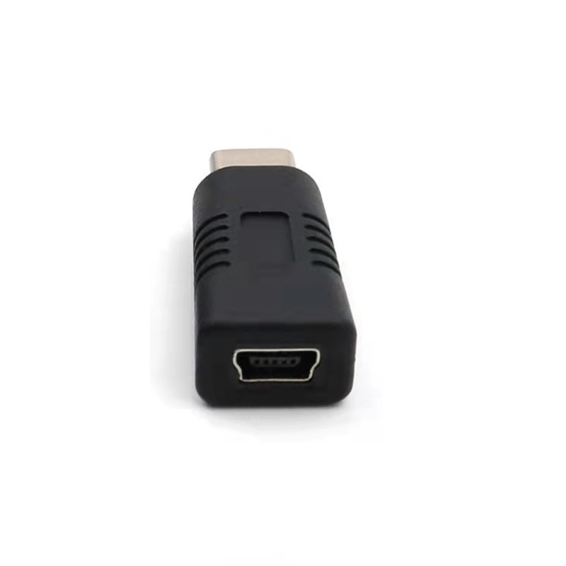 Universal Smartphone Tablet Adapter Mini USB Female to Type C Male Adapter Black gallery
