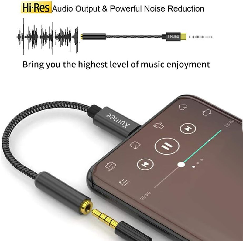 USB C to 3.5Mm Headphone Adapter - USB Type C to AUX Audio Jack Hi-Res DAC Dongl gallery