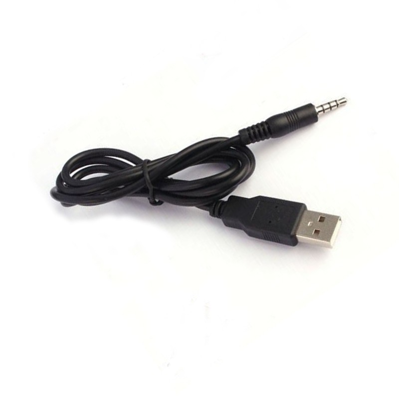 3.5mm Aux Audio Plug Jack To USB 2.0 Male Charge Data Syn Cable Cord For Car Mp3