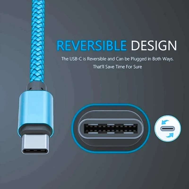3A USB A to Type C Fast Charging Cable Nylon Braided for Samsung Huawei gallery