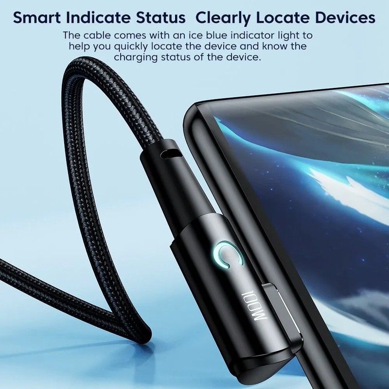 Toocki 100W USB C to USB C Cable 90 Degree Fast Charging Type C Cord gallery
