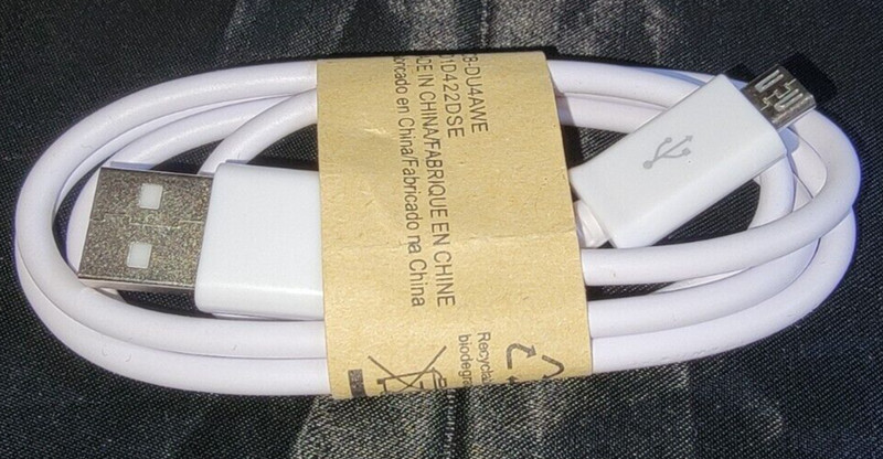 LG G3 G4 G5 V10 Stylo 2 3 4 Micro USB Charger Cable Cord – 3ft White NEW