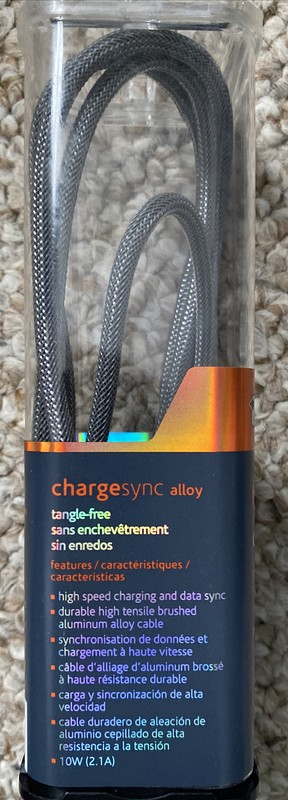 Ventev 4Ft Charge Sync Cable for Micro USB Devices Cable - Steel Gray gallery