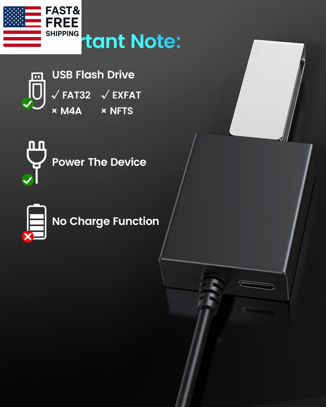 USB to Aux Audio Adapter, 3.5Mm Male to USB Female Adapter for Playing Music wit gallery