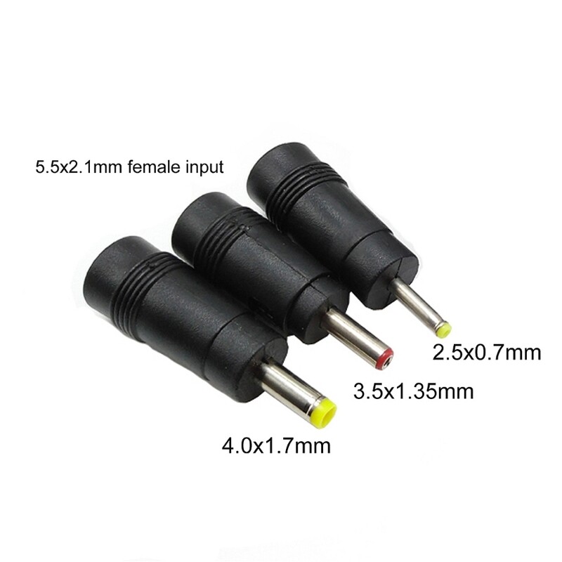 Micro USB Female to 5.5x2.1mm Male Adapter Set with 3 DC Adapters 3.5 2.5mm gallery