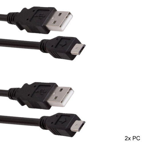 2 PACK 15 Ft Micro USB Power Charging Cable XBOX ONE 1 Game Controller 28 AWG UL