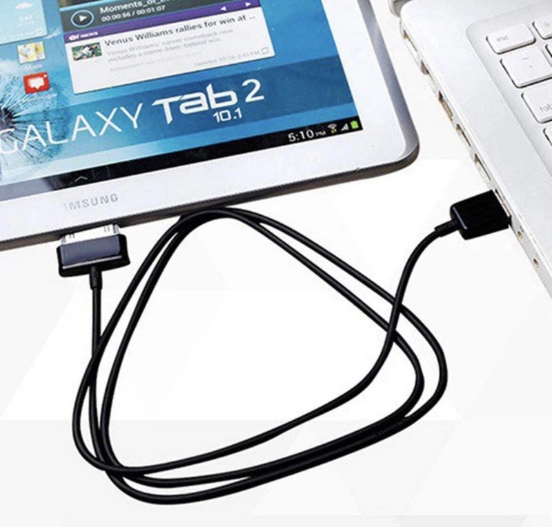 2x Charging & Data Sync Cables – For Samsung Galaxy Tab Series – 3FT – Black gallery