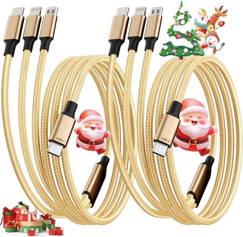 Elegant 2-Pack USB-C Multi Charging Cable 4FT - Fast Charging & Durable Design gallery