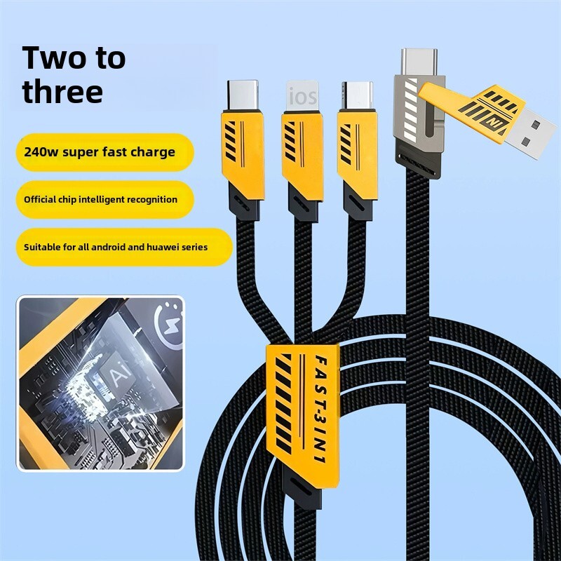 90W Super Fast Car Charger 3-Port Adapter&Cable For Samsung iPhone Android Phone gallery