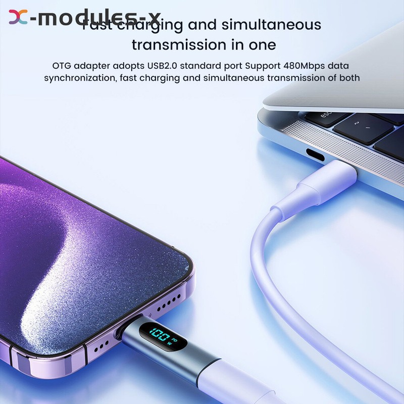 LED Display PD 100W USB C to Type C Adapter Type-C Male to Female Converter gallery