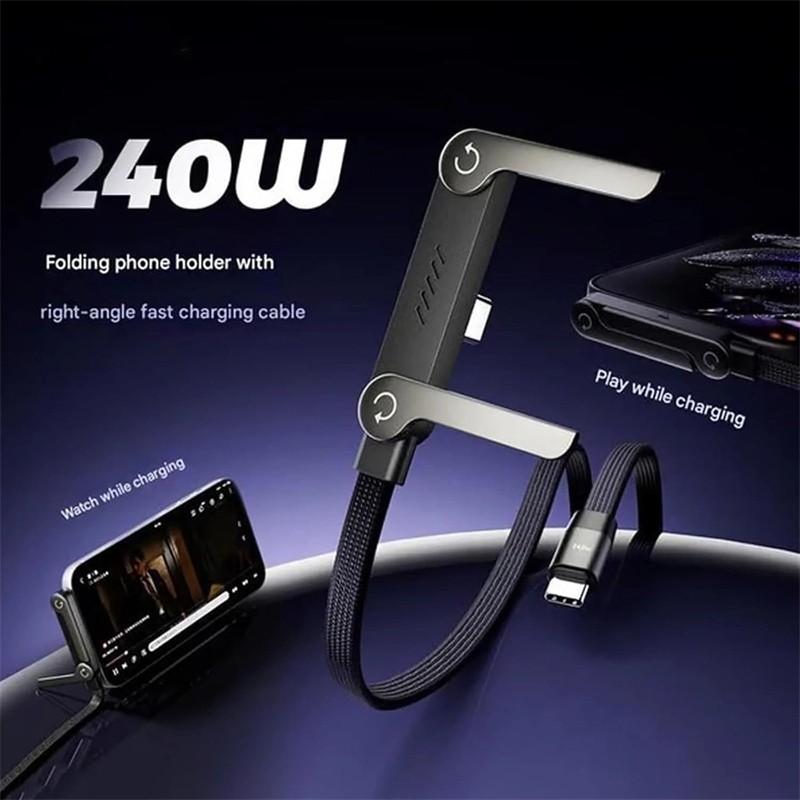 2-in-1 Invisible Holder Charger Cable –240W Fast Cord For Samsung S26/S26+ Ultra gallery
